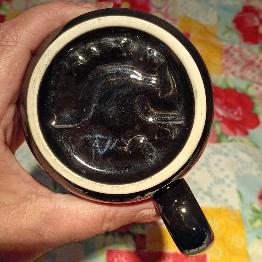 King Ranch large heavy black coffee mug - Picture 3 of 4